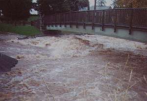  Footbridge view down river 