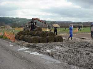  off loading the turf 